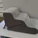 Gardner Pet Dog Stairs for Small Dogs 16.5" H, 2 in 1 Transformable 3-Step Pet Stairs and ramp, Dog Steps for Couch (13-20 in) with Durable Non-Slip Waterproof Cover and CertiPUR-US Certified Foam (Grey)