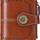 Small Women Wallet Genuine Leather Bifold PurseRFID BLOCKINg Card Holder