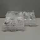 SMARTAKE 22-Piece Drawer Organizer with Non-Slip Silicone Pads, 4-Size Clear Desk Drawer Organizer Trays Storage Tray for Makeup, Jewelries, Utensils in Bedroom Dresser, Office and Kitchen, Clear (Large)