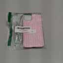 Compatible with iPhone 13/14 Case, Cute Fashion Aesthetic Striped Pattern Cover for Women, Shockproof Soft TPU and Hard PC Protective Phone Case for iPhone 13/14 6.1"- Pink