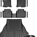 Floor Mats for Honda Accord 2013-2017, All Weather Floor Mats Trunk Cargo Liner and Door Sill Guards Accessories, Full Coverage Set (Fit Sedan Models)