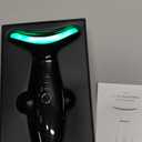 ELISHINE 7 Color Neck Face Massager  Facial Massager Tool for Skin Care at Home, Vibrating Face Massager with Thermals, Galvanic Machines Black