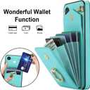 Asuwish Phone Case for Samsung Galaxy S24 Plus S24+ 5G Wallet Cover with Tempered Glass Screen Protector and RFID Blocking Ring Credit Card Holder Leather Cell S24plus 24S + S 24 24+ Women Men Teal