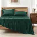 Andency King Size Sheets Set, 100% Viscose Derived from Bamboo, Cooling Summer King Sheets, Deep Pocket Up to 16", Silky Soft Bed Sheets, Hotel Bedding Sheets & Pillowcases, Dark Emerald Green