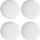 4 inch Matte White Ceramic Plant Saucer (4 Pack)-Ceramic Drainage Tray for Plant Pot-Planter Saucers 4 5 6 7 8 9 10 11 12 13 14 Inch
