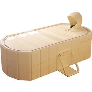 Foldable Bathtub for Adult Large 59'in Collapsible tub Portable Bathtub for Bathroom Folding SPA Tub for Shower Stall, Ideal for Small Spaces (XXL: 59"L x 33.8"W x 21.6"H, Bathtub with insulation cover)