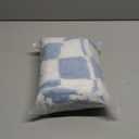 Ohocut Checkered Jacquard Shag Throw Pillow Covers, Pack of 2 Fluffy Blue Cute Decorative Aesthetic Soft Checkered Throw Pillow Cases for Couch Sofa Bedroom,20x20 Inch