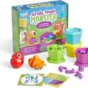 hand2mind Grab That Monster Fine Motor Activity Set, Occupational Therapy Toys, Pincer Grasp Fine Motor Skills Toys for Toddlers 3-4, Play Therapy Games for Kids, Preschool Learning Activities, Activity Set