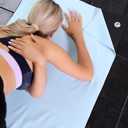 Eunzel 2 Pack Hot Yoga Towel Non Slip Yoga Mat Towel Non-Slip Sweat Absorbent Microfiber Towel for Hot Yoga, Pilates and Workout 72" x 26.5", Blue/Purple