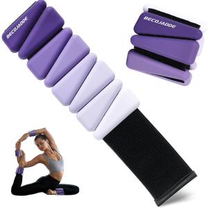 Wrist Weights for Women At Home Ankle Weights Set of 2 (1 lb/2 lbs Each) Adjustable Weighted Wristbands Arm Leg Weights for Women Men Suitable for Walking Swimming Running Pilates Yoga Gym 