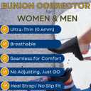 Bunion Corrector for Women Big Toe, Men Too  Ultra-Thin Separator Sock for Bunions. Correction & Pain Relief While You Walk. Splint That Fits in Dress Shoes, Sneakers & Boots. Med-Right