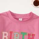 GLIGLITTR Birthday Girl Shirt for Toddler Kids Sequins Birthday Outfit T-Shirt Cute Summer Party Gift Tee Tops 2-6 Years (Pink)