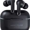 Happy Plugs Air 1 ANC – Premium Quality True Wireless Bluetooth Earbuds – Charging Case & Built-in Microphones – Excellent Active Noise Cancelling – 38 Hours Battery Life - Black