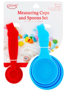 CRAVE MEASURING CUPS AND SPOONS SET VALUE PACK, 8 COUNT