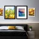 SESEAT Picture Frames 16x20, Black Poster Frame for Wall, Dispaly Pictures 11x14 with Mat or 16x20 without Mat, Pack of 4