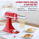 Pasta Maker Attachment for all KitchenAid Stand Mixer, including Spaghetti Cutter