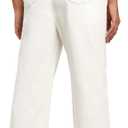 Jeans Women High Waist Wide Leg Baggy Jeans Boyfriends Stretch Denim Pants White, 4 (White)