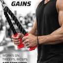 THEFITGUY Ergonomic Tricep Rope | 30 Non-Slip Cable Attachment | Wrist Pressure Relief | Grip Strength & Forearm Activation | Home & Commercial Gym Accessory | for Cable Machine & Smart Gym