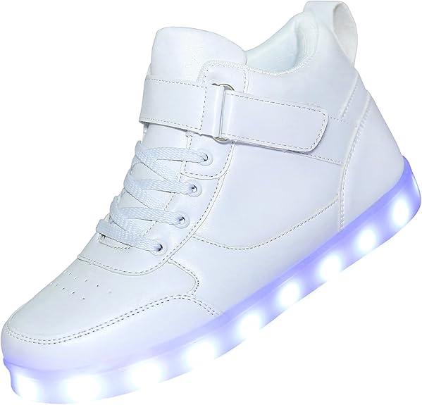 Kids Light up Shoes Led Shoes for Boys Girls USB Charging Flashing Trainers High Top Sneakers, Size 2.5