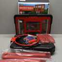 Kids Basketball Hoop Adjustable Height 3.5FT-6.2FT, Indoor & Outdoor Toddler Basketball Hoop with Scoreboard & LED, Boys Basketball Toy for 3 4 5 6 7 8 Years Gift, Portable Basketball Goals Sport Game