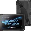 Tera Rugged Tablet Scanner Android 12 Industrial 8" 700 NITS Full Touch Screen 8GB + 128GB with Zebra SE4710 Scanner 8500mAh Large Battery IP67 Grade 4G GPS BT5.2 Wi-Fi for Outdoor Field Work T01A