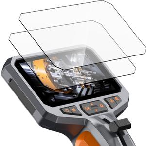 Screen Protector Tempered Glass 2-Pack Compatible with Teslong TD450S Borescope, Anti-Scratch Bubble-Free HD Clear Film