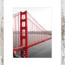 Frametory, 16x20 Frames Display 11x14 Picture with Mat or 16x20 Photo Without Mat, Shatter-Resistant Glass, Pre-Installed Wall Mounting Hardware - Distressed White