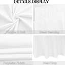 4 Pack Round Tablecloth 90 Inch White Polyester Washable Decorative Fabric Table Covers for Wedding Dining Table Buffet Parties Banquet Decor