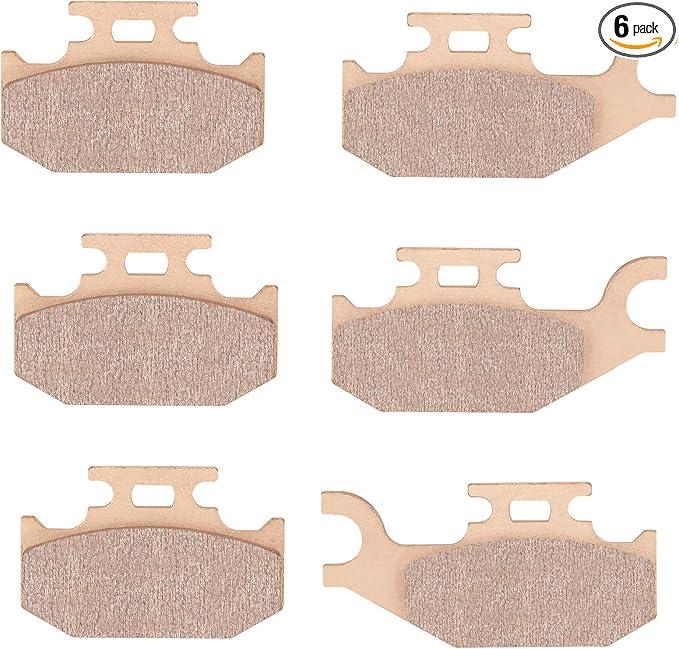 Front & Rear Brake Pads Sintered for CAN-AM Outlander 330 400 500 650 800, Renegade 500/800 2003 2004 2005 2006 2007 2008 2009 2010 2011 2012 2013 2014 705600350, 705600349, 705600398-3 Set