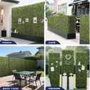 Windscreen4less 18Wx18Hx12D inches Artificial Boxwood Hedge Wall, Greenery Fake Grass Background Partition, Outdoor Privacy Wall for Terrace, Balcony, Restaurant, Garden, Party Decoration
