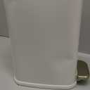 CEROELDA Small Bathroom Trash Can with Lid Soft Close-5L/1.3 Gal Slim Garbage Can-Metal Step Wastebasket-Rectangle Narrow Waste Bin for Office, Bedroom, Toilet, Live Room (White)