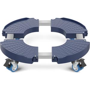 VANCASTLE Plant Caddy with Lockable Wheels Heavy Duty 450lbs Capacity, 15-22 Inch Adjustable Plant Stand with Wheels Rolling base, Plant Dolly for Flower Pot Mover Indoor Outdoor, Blue, 1 Pack
