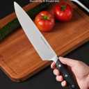 Chef Knife 8-Inch  German High Carbon Stainless Steel 1.4116 Blade, Sharp Kitchen Knife, Ergonomic Pakkawood Handle, 3-Year Warranty