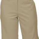 Lesmart Womens Golf Shorts Lightweight Stretch Relaxed Fit Knee Length Ladies Bermuda Shorts, Size 12