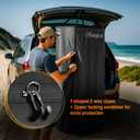 Portable Changing Room Tent - Instant Pop Up Privacy Pod with Suction Cup for SUV Liftgate, for Camping, Shower, Beach and Toilet Stall (Carrying Bag Included) (Black)
