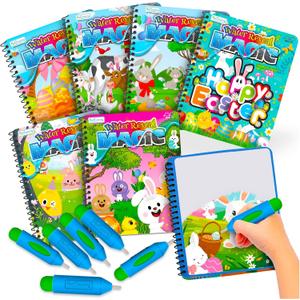 ArtCreativity Easter Basket Stuffers for Toddlers, 6 Pack Easter Water Coloring Books for Kids, Easter Basket Essentials, Easter Activities Kids, Easter Basket Stuffers, Easter Toys, Easter Basket Ideas Gifts