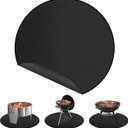 Round Fire Pit Mat 40 Inch, Fireproof Deck Protector, Heat Resistant Waterproof Pad for Patio, Lawn & Outdoor Fire Pit