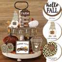 3 x Jetec 12 Pcs Thanksgiving Tiered Tray Decor Set Pumpkin Gnome Truck Wood Sign Rustic Farmhouse Decorations Autumn Table Centerpieces Harvest Decorative Tabletop Signs for Home Kitchen