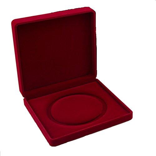 JunningGor Jewelry Set Velvet Box Necklace Earring Ring Necklace Bracelet Gift Display Case Wedding Jewelry Storage Holder (Red for Pearl Necklace)