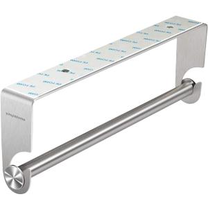 simpletome Kitchen Paper Towels Holder Under Cabinet Adhesive or Drilling Installation Brushed SUS304 Stainless Steel (Silver)