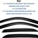 Window Visors Rain Guards for 2007-2013 Chevy Silverado/GMC Sierra 1500/Avalanche Crew Cab, Window Vent Wind Deflectors Visors Shades for 2007-2014 Silverado/Sierra 2500HD-3500HD/Suburban/Yukon XL