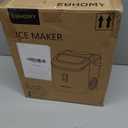 EUHOMY Nugget Ice Maker Countertop with Handle, Ready in 6 Mins, 38lbs/Day, Removable Top Cover, Self-Cleaning, Portable Chewable Ice Maker with Basket, Scoop, for Home/RV/Party/Camping (Black)