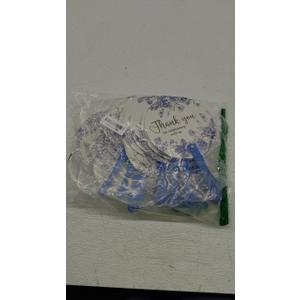 50 Pcs Wedding Hand Plastic Fans Handheld Wedding Favors Fans for Guests Bulk Thank You for Celebrating with Us Greenery Plastic Fan with Handle for Ceremony Bridal Shower(Blue Floral)