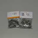 Kenney Real Home Window Curtain Clip Rings, Set of 14, Pewter (For 5/8" or 3/4" Diameter Rods)