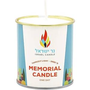 The Dreidel Company Tin Memorial Candle Yahrzeit Candle, 2 Pcs