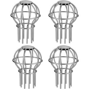 Gutter Guard 2 Inch 304 Stainless Steel Filter Strainer Fits for 1.7" ~ 2.6" Round Downspout, Stops Leaves Seeds and Other Debris Gutter Cleaning Tool  4 Pack