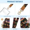 Piefly Plant Book Shelf Lanyard Wallet with ID Badge Holder, Floral Small RFID Wallet Women Keychain Wristlet, Slim Credit Card Holder with Zipper Pocket Phone Lanyard Wrist Strap Office Teacher Gift
