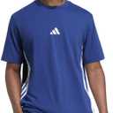 adidas Men's Essentials Single Jersey 3-Stripes T-Shirt (X-Large Tall, Dark Blue/White)