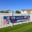 250th Anniversary American Banner Flag, 4th of July Decorations,1776-2026 USA 250th Birthday Premium Banner with Grommets, Patriotic Decorations for Outdoor, Indoor, Yard, Garden, Porch