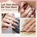 2 x modelones Nail Polish Set, 6 Colors Nude Brown Pink Skin Tones Milky White Mini Nail Polish Fall Winter Neutral Brown Quick Dry Fingernail Polish Manicure DIY Salon Home Gifts for Women Girl